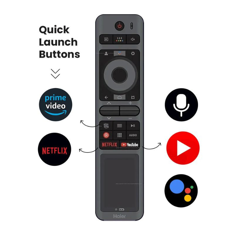 Haier H65M80FUX-Mini 65 Inch 4K Ultra HD Google Smart TV With Official Warranty