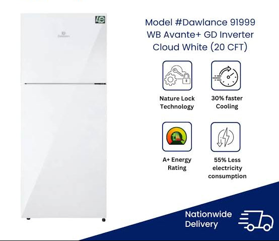 Dawlance Refrigerator 9191 WB AVANTE Plus GD – Cloud White
